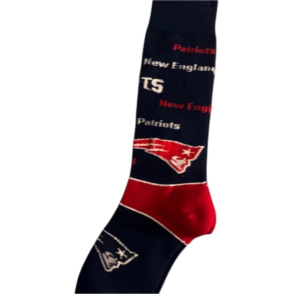NFL New England Patriots Red and Blue Long Casual Socks NEW, Size OSFM